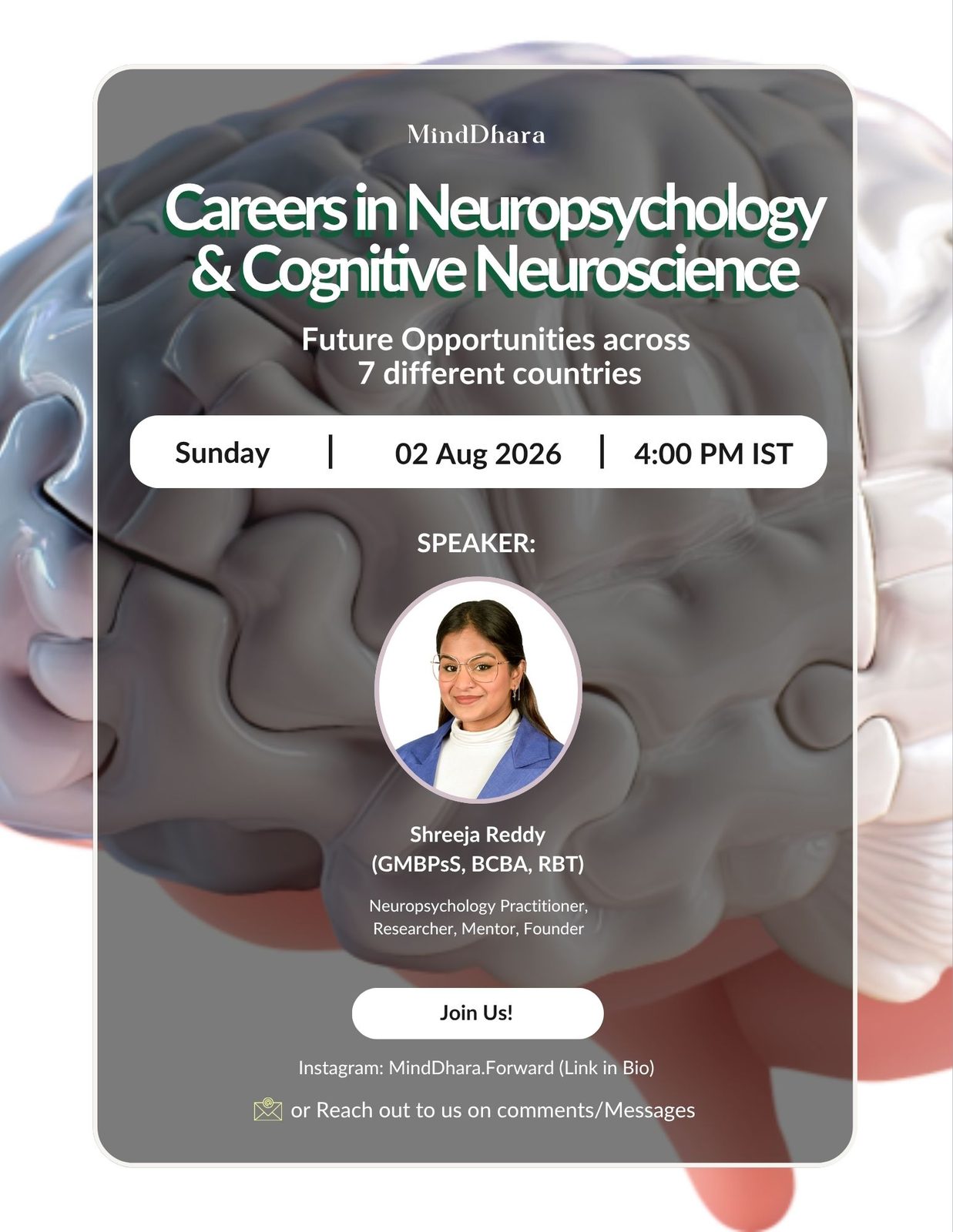 Careers in Cognitive Neuroscience and Neuropsychology: Across 7 different countries